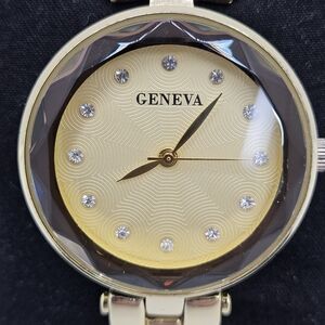 Geneva Women's Gold Watch with Crystal Markers